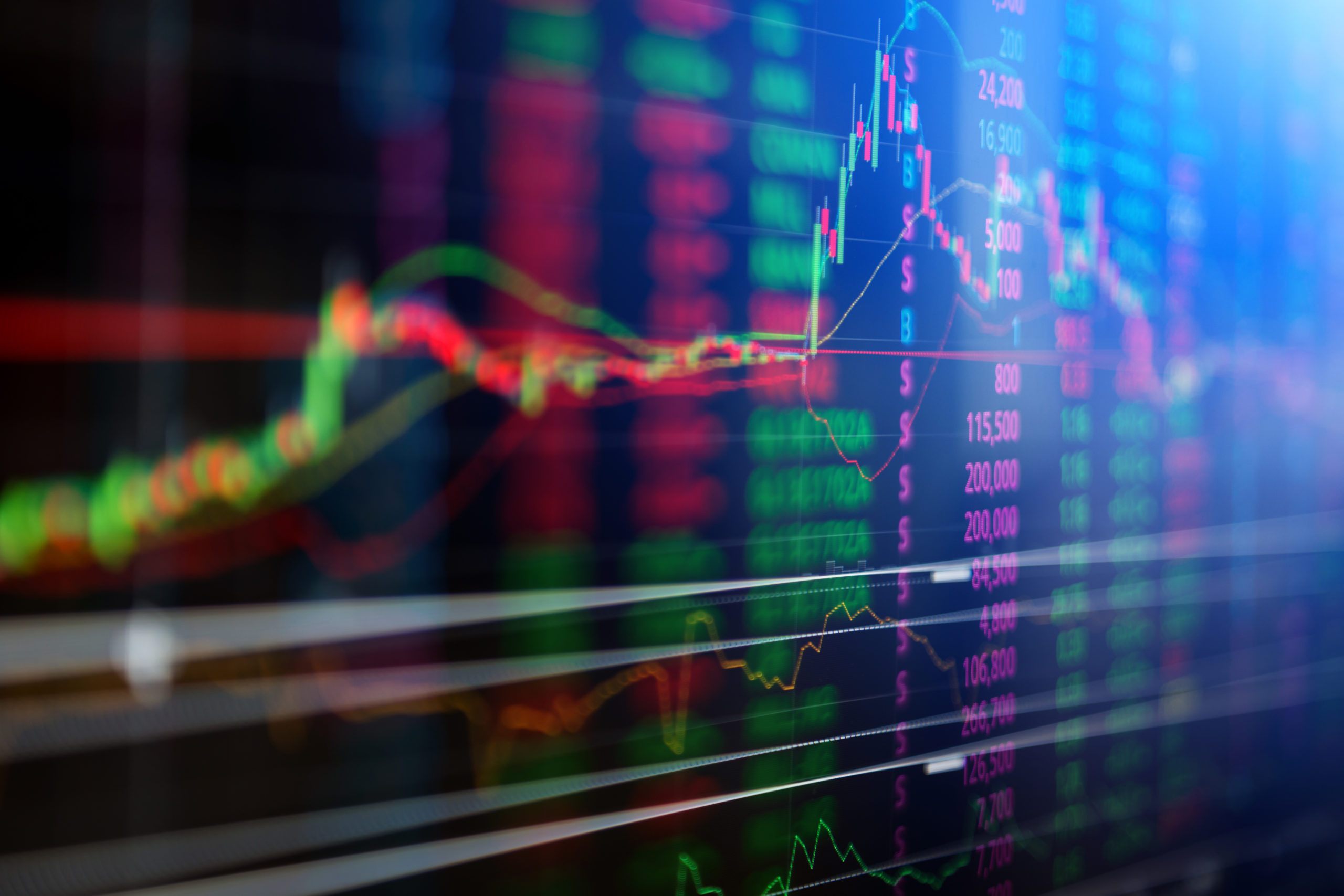 Statistic graph stock market data and finance indicator analysis