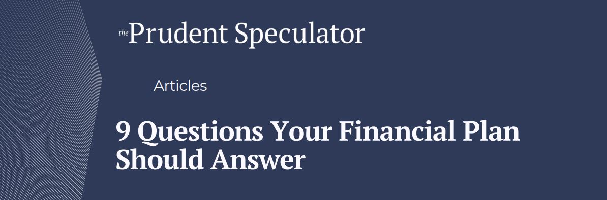 9 questions your financial plan should answer