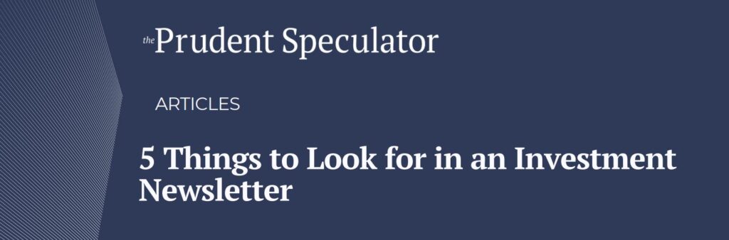 Investment Newsletter