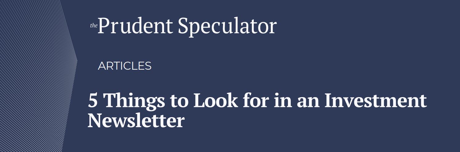 Investment Newsletter
