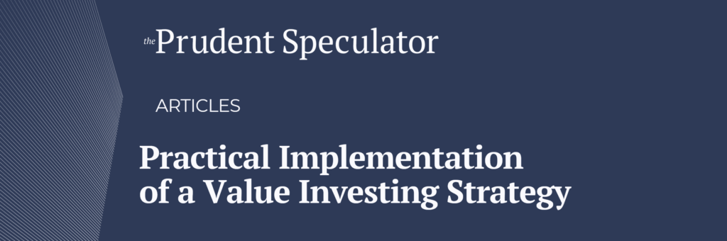 value investing strategy